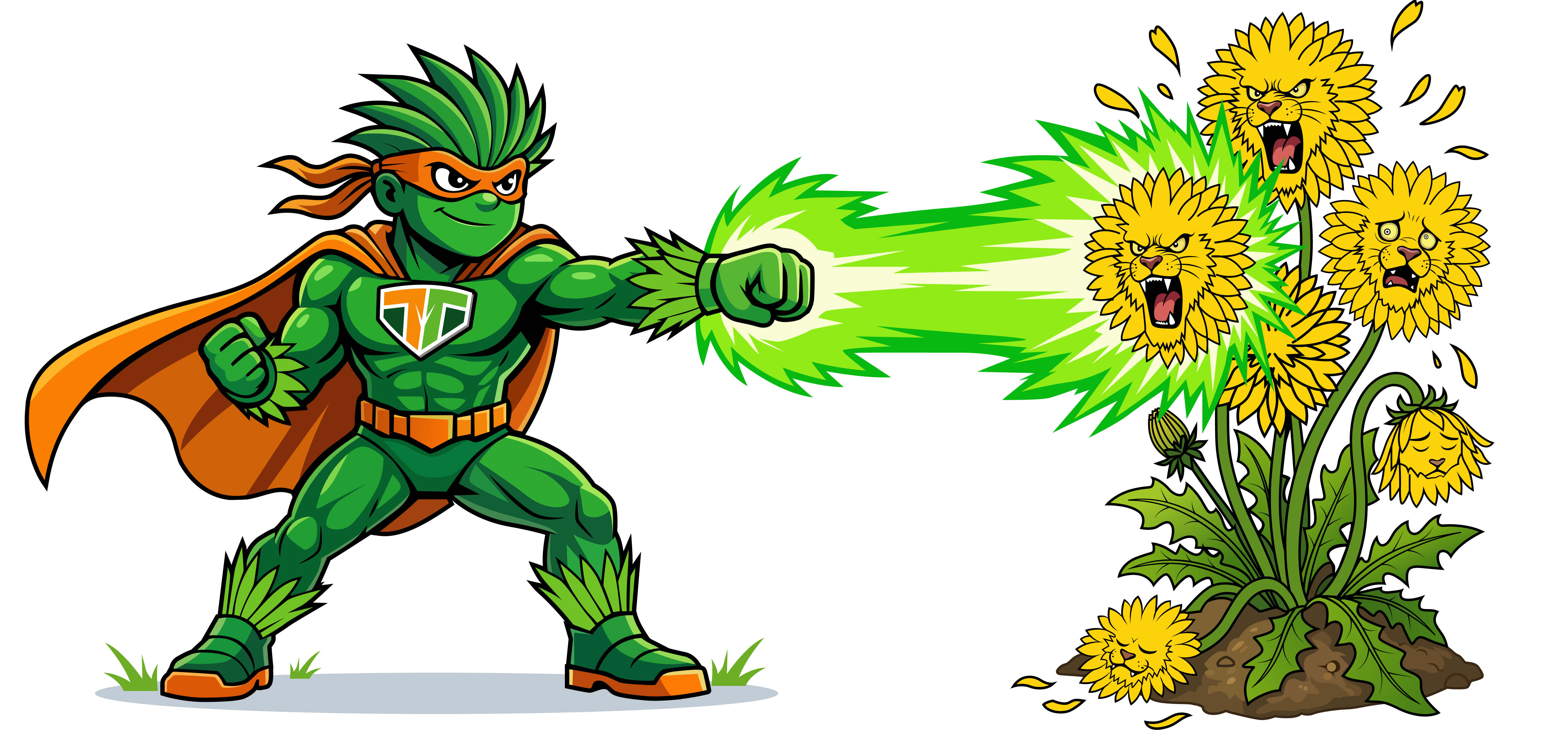 Blade blasting weeds